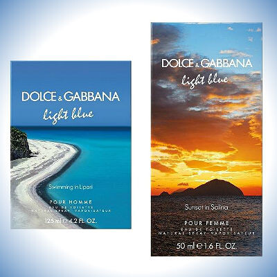 Light Blue Pour Homme Swimming in Lipari и Light Blue Sunset in Salina от Dolce & Gabbana