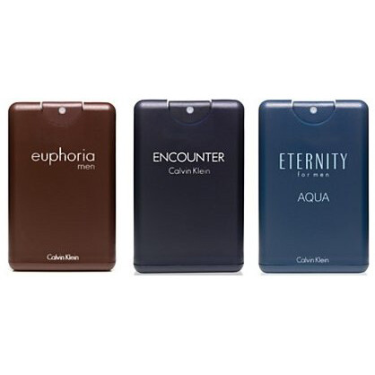 Encounter Pocket Spray, Euphoria Pocket Spray и Eternity Aqua Pocket Spray от Calvin Klein