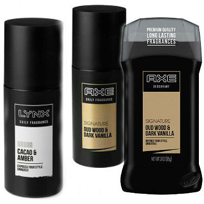 Urban Cacao & Amber и Signature Oud Wood & Dark Vanilla от Axe