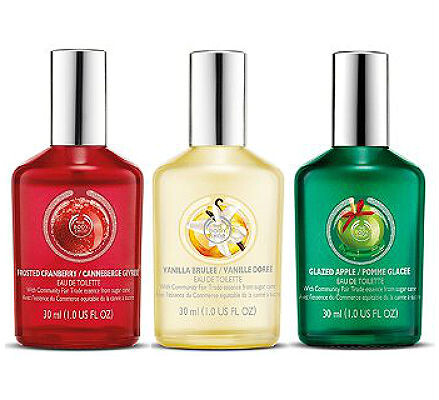 Frosted Cranberry, Vanilla Brulee и Glazed Apple от The Body Shop