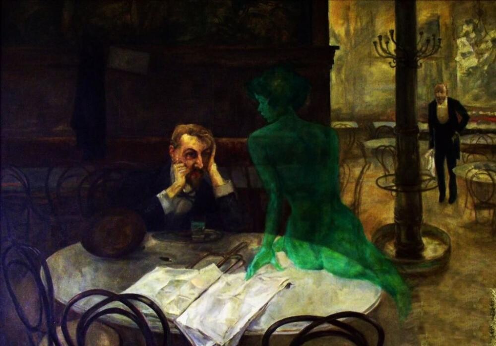 Виктор Олива «Пьющий абсент», 1901