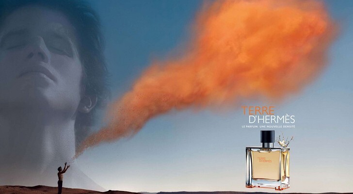 Один из рекламных плакатов Terre d'Hermès, 2006 год