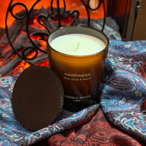Тепло в каждой детали: Обзор свечи Wellbeing Happiness Blanc Cocoa & Vanilla от Cereria Molla