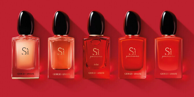 Алый тотал-лук: Sì Passione Éclat de Parfum Giorgio Armani