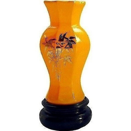 Avon Golden Bamboo Vase - Moonwind