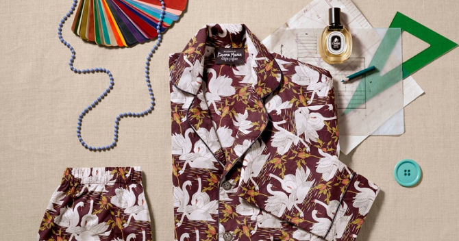 Художник Пьер Мари украсил пижамы принтами и узорами — в коллаборации с Diptyque