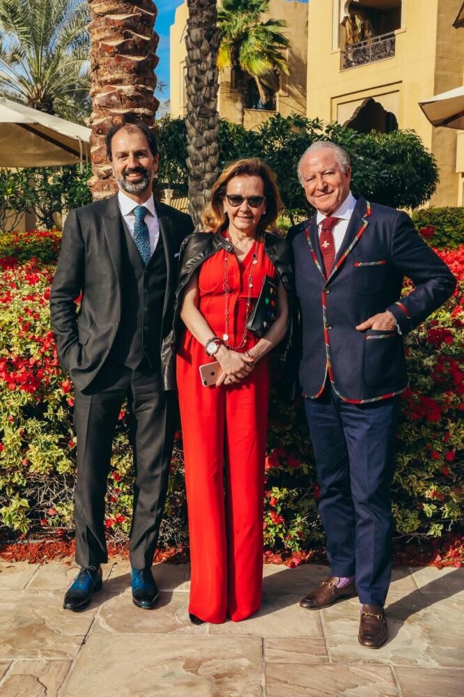 Патрицио Стелла, Каролина Шойфеле и Альберто Морийяс на презентации коллекции в Дубае